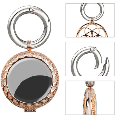 Copper Jewelry Style Shockproof Protective Cover Case with Keychain Hook Loop For AirTag(Rose Gold) - free shipping - PMC Jewellery - Order now!