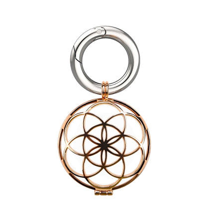 Copper Jewelry Style Shockproof Protective Cover Case with Keychain Hook Loop For AirTag(Rose Gold) - free shipping - PMC Jewellery - Order now!