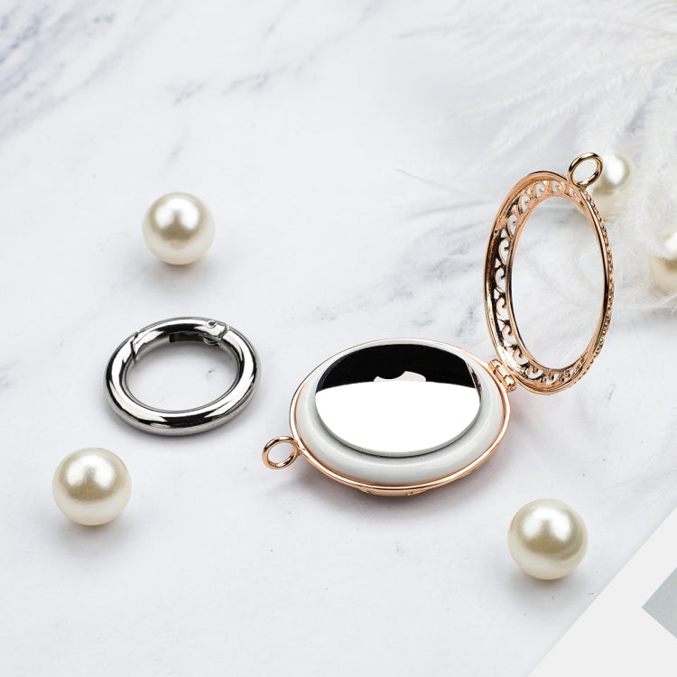 Copper Jewelry Style Shockproof Protective Cover Case with Keychain Hook Loop For AirTag(Rose Gold) - free shipping - PMC Jewellery - Order now!