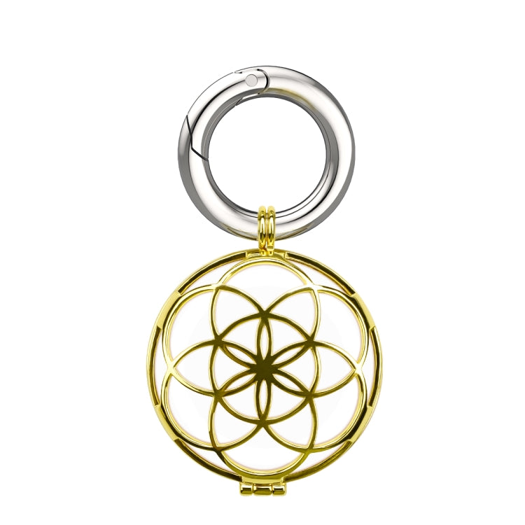 Copper Jewelry Style Shockproof Protective Cover Case with Keychain Hook Loop For AirTag(Gold)