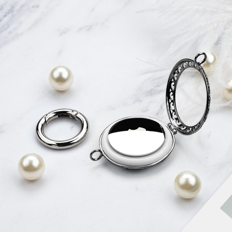 Copper Jewelry Style Shockproof Protective Cover Case with Keychain Hook Loop For AirTag(Black) - free shipping - PMC TechLife - Order now!