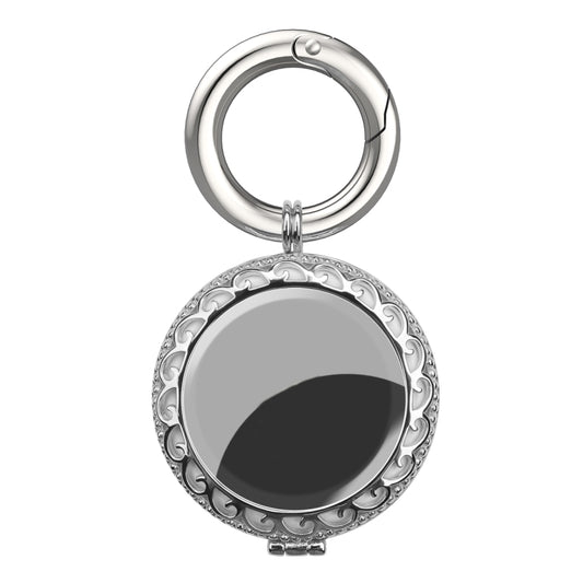 Copper Jewelry Style Shockproof Protective Cover Case with Keychain Hook Loop For AirTag(Silver) - free shipping - PMC Jewellery - Order now!