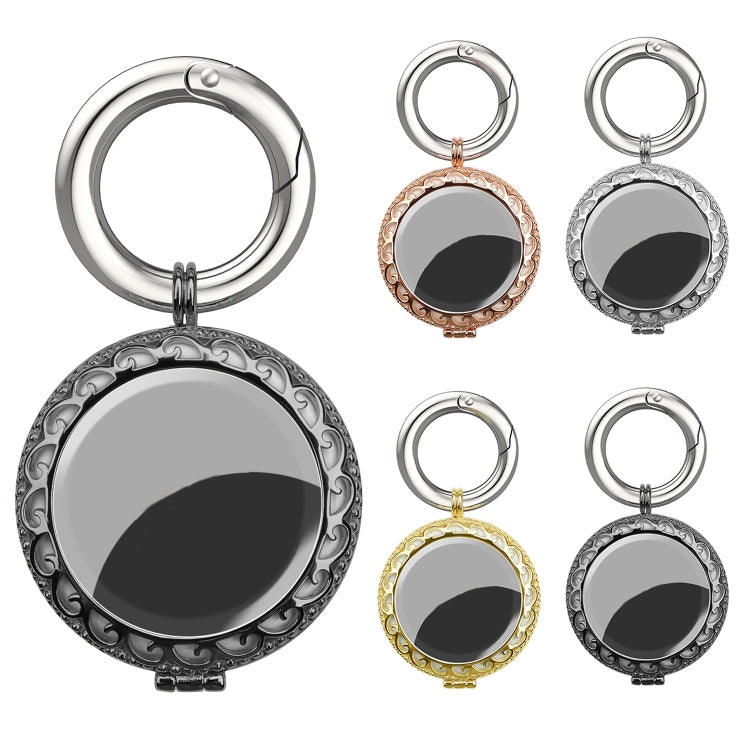 Copper Jewelry Style Shockproof Protective Cover Case with Keychain Hook Loop For AirTag(Gold)