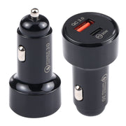 LZ-201 PD 20W USB-C / Type-C + QC 3.0 USB Mini Fast Car Charger(Black)