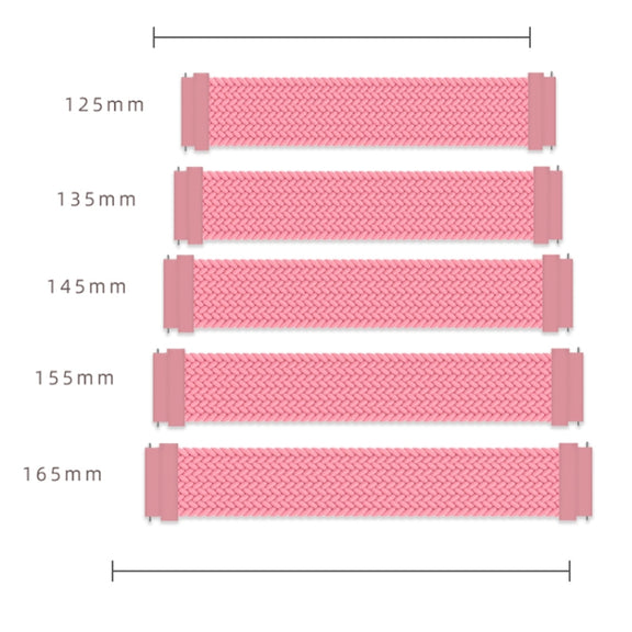 Compatible with Garmin Vivoactive 3 Adjustable Nylon Braided Elasticity Watch Band, Size:125mm(Rainbow)
