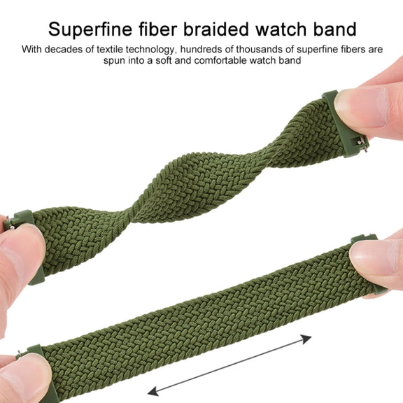 Compatible with Garmin Vivoactive 3 Adjustable Nylon Braided Elasticity Watch Band, Size:155mm(Pink)