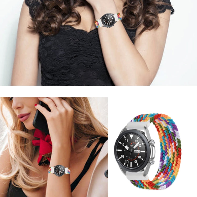 Compatible with Garmin Vivoactive 3 Adjustable Nylon Braided Elasticity Watch Band, Size:155mm(Pink) - Watch Bands by PMC TechLife | Online Shopping South Africa | PMC TechLife | Buy Now Pay Later Mobicred