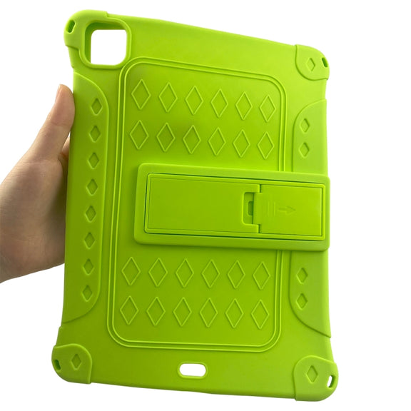 All-inclusive Silicone Shockproof Case with Holder For iPad Pro 12.9 2021 / 2020(Purple)