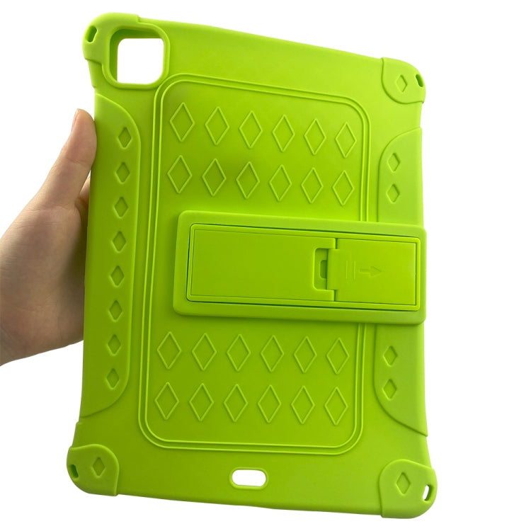 All-inclusive Silicone Shockproof Case with Holder For iPad Pro 12.9 2021 / 2020(Purple)