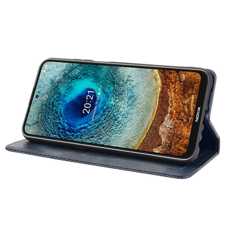 For Nokia X10 / X20 Magnetic Buckle Retro Crazy Horse Texture Horizontal Flip Leather Case with Holder & Card Slots & Photo Frame(Blue) - free shipping - PMC TechLife - Order now!