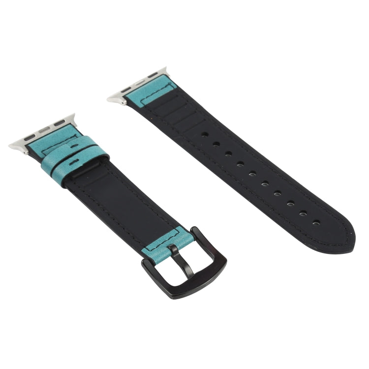 Crazy Horse Texture Leather Watch Band For Apple Watch Series 9&8&7 41mm / SE 3&SE 2&6&SE&5&4 40mm / 3&2&1 38mm(Gray) - Watch Bands by PMC TechLife | Online Shopping South Africa | PMC TechLife | Buy Now Pay Later Mobicred