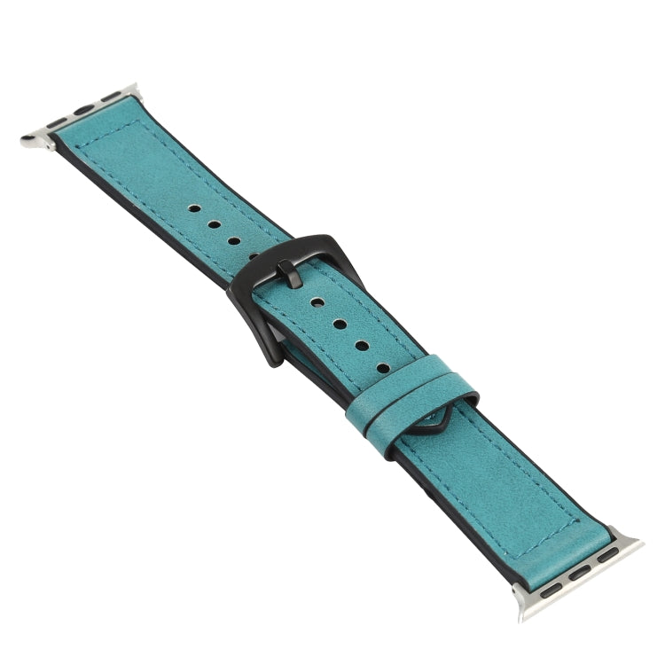 Crazy Horse Texture Leather Watch Band For Apple Watch Series 9&8&7 41mm / SE 3&SE 2&6&SE&5&4 40mm / 3&2&1 38mm(Gray) - Watch Bands by PMC TechLife | Online Shopping South Africa | PMC TechLife | Buy Now Pay Later Mobicred