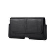 Universal Cow Leather Horizontal Mobile Phone Leather Case Waist Bag For 6.7 inch and Below Phones(Black) - More iPhone Cases by PMC TechLife | Online Shopping South Africa | PMC TechLife