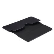 Universal Cow Leather Horizontal Mobile Phone Leather Case Waist Bag For 6.7 inch and Below Phones(Black)