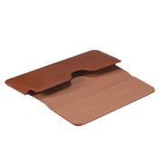 Universal Cow Leather Horizontal Mobile Phone Leather Case Waist Bag For 7.2 inch and Below Phones(Brown)