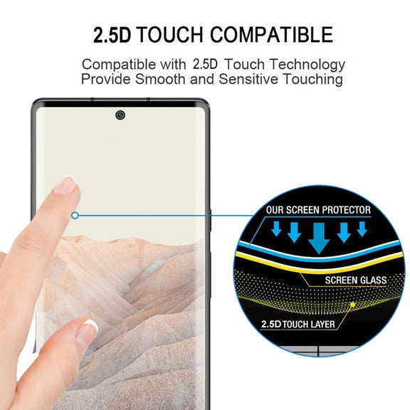 For Google Pixel 6 Pro Edge Glue 3D Curved Edge Full Screen Tempered Glass Film