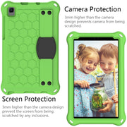 For Samsung Galaxy Tab A 8.0 & S Pen (2019)P200/P205 Honeycomb Design EVA + PC Four Corner Shockproof Protective Case with Strap(Green+Black)