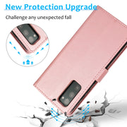 For Samsung Galaxy S20 FE Calf Texture 2 in 1 Detachable Magnetic Back Cover Horizontal Flip Leather Case with Holder & Card Slots & Wallet & Photo Frame(Rose Gold)