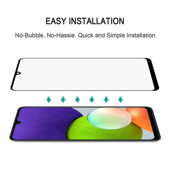 For Samsung Galaxy A22 4G Full Glue Full Cover Screen Protector Tempered Glass Film