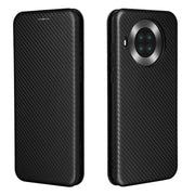 For Cubot Note 20 Carbon Fiber Texture Horizontal Flip TPU + PC + PU Leather Case with Card Slot(Black)