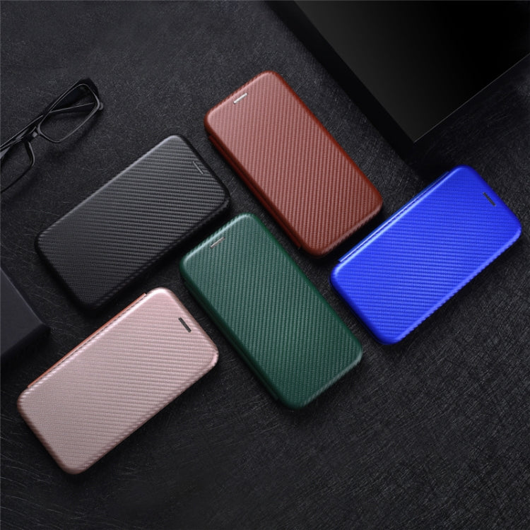 For Cubot Note 20 Carbon Fiber Texture Horizontal Flip TPU + PC + PU Leather Case with Card Slot(Black)