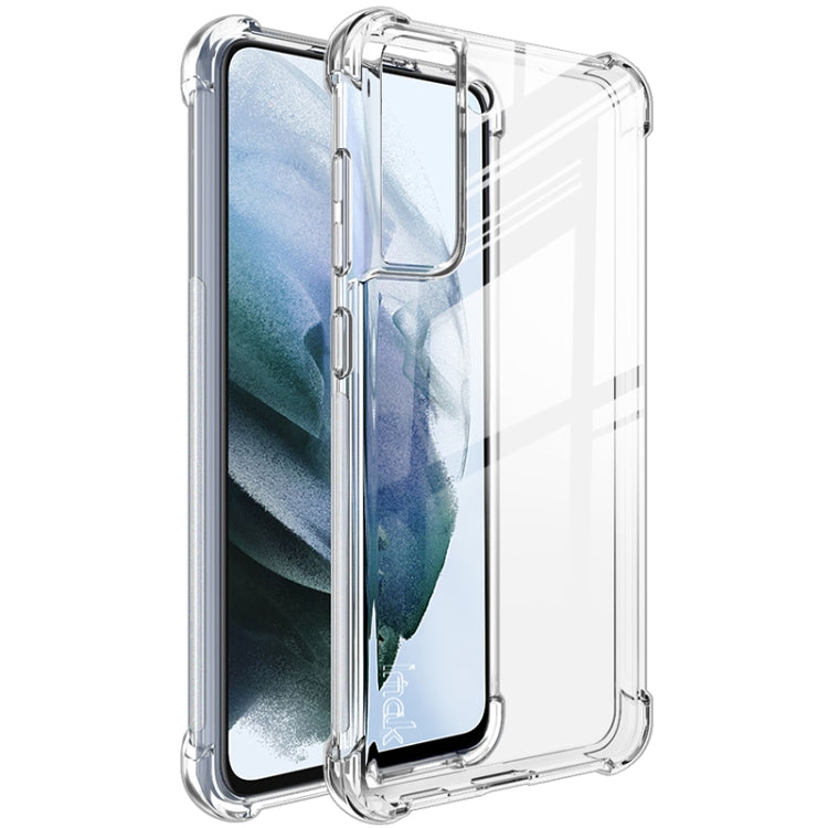 For Samsung Galaxy S21 FE 5G IMAK All-inclusive Shockproof Airbag TPU Case with Screen Protector(Transparent)
