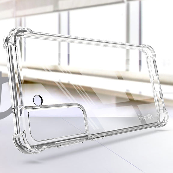 For Samsung Galaxy S21 FE 5G IMAK All-inclusive Shockproof Airbag TPU Case with Screen Protector(Transparent)