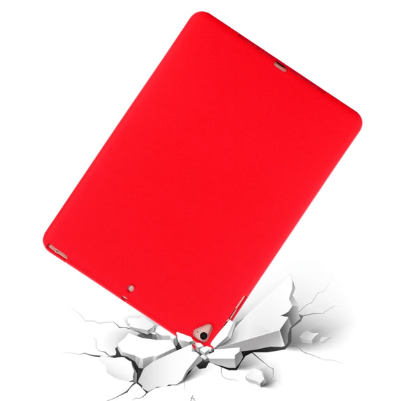 Solid Color Liquid Silicone Dropproof Full Coverage Protective Case For iPad Air / 9.7 2017 / 9.7 2018 / Pro 9.7(Red)