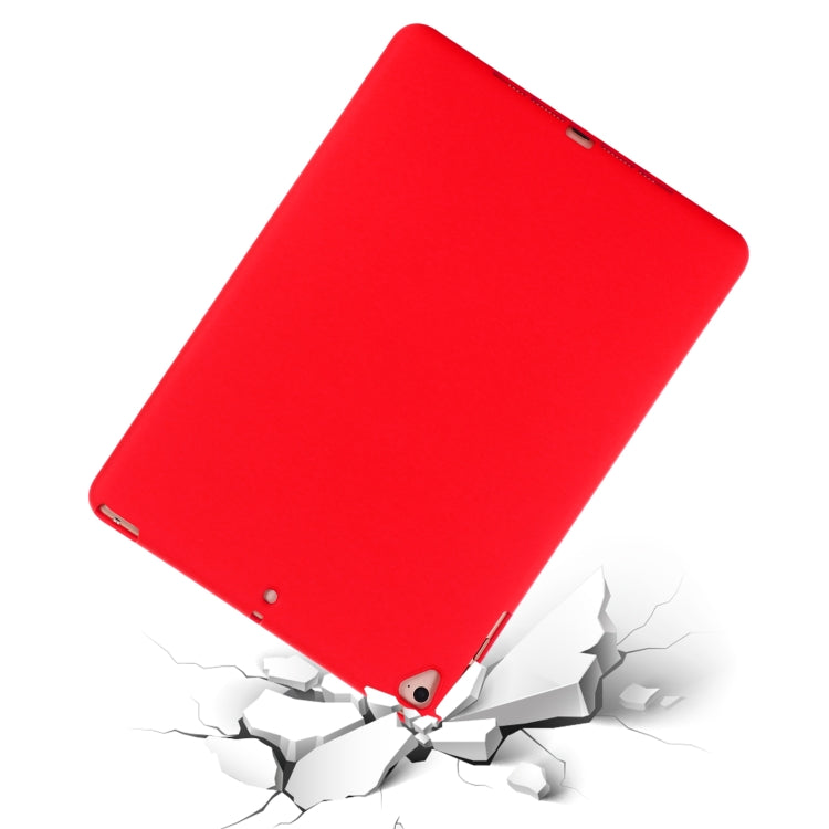 Solid Color Liquid Silicone Dropproof Full Coverage Protective Case For iPad Air / 9.7 2017 / 9.7 2018 / Pro 9.7(Red)