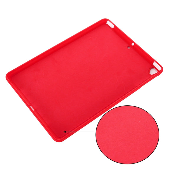 Solid Color Liquid Silicone Dropproof Full Coverage Protective Case For iPad Air / 9.7 2017 / 9.7 2018 / Pro 9.7(Red)