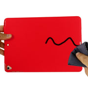Solid Color Liquid Silicone Dropproof Full Coverage Protective Case For iPad Air / 9.7 2017 / 9.7 2018 / Pro 9.7(Red)