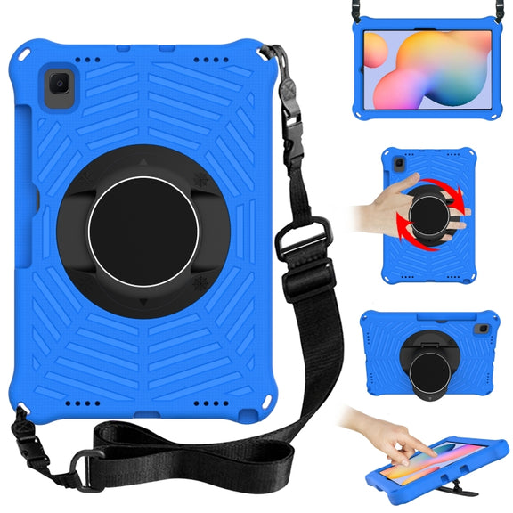 Spider King EVA Protective Case with Adjustable Shoulder Strap & Holder & Pen Slot For Samsung Galaxy Tab S6 Lite SM-P610 / SM-P615 / Tab A7 10.4 T500 / T860 / T720(Blue)