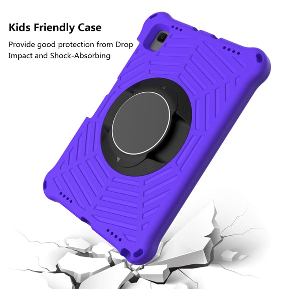 Spider King EVA Protective Case with Adjustable Shoulder Strap & Holder & Pen Slot For Samsung Galaxy Tab S6 Lite SM-P610 / SM-P615 / Tab A7 10.4 T500 / T860 / T720(Purple)