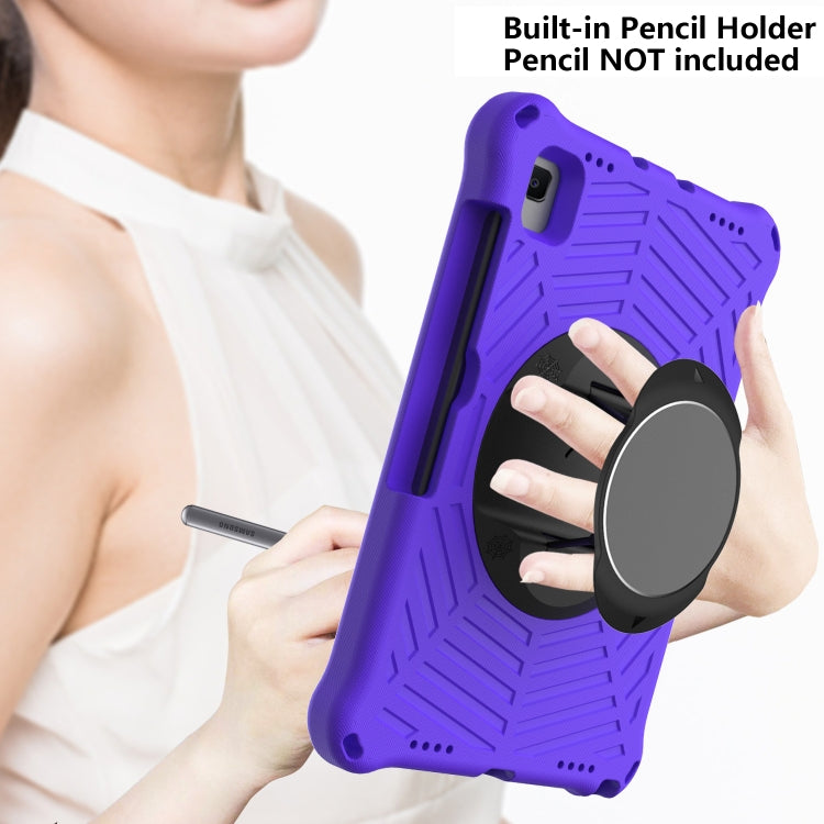 Spider King EVA Protective Case with Adjustable Shoulder Strap & Holder & Pen Slot For Samsung Galaxy Tab S6 Lite SM-P610 / SM-P615 / Tab A7 10.4 T500 / T860 / T720(Purple)