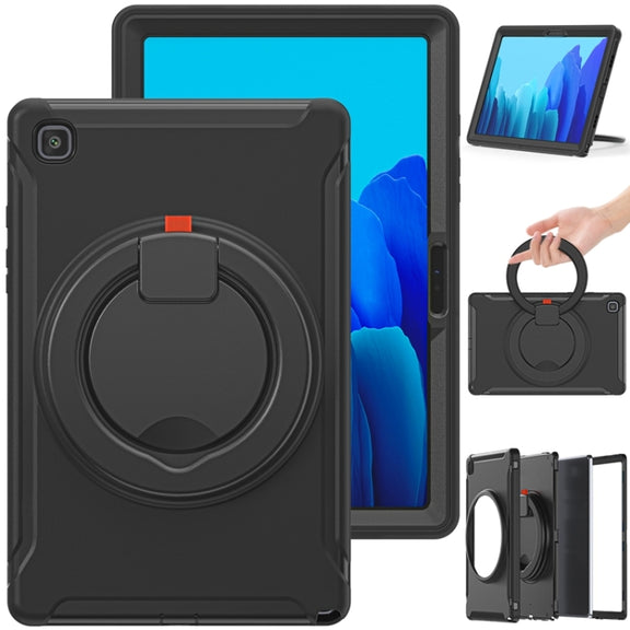 Shockproof TPU + PC Protective Case with 360 Degree Rotation Foldable Handle Grip Holder & Pen Slot For Samsung Galaxy Tab A7 10.4 2020 T500(Black)