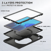 Shockproof TPU + PC Protective Case with 360 Degree Rotation Foldable Handle Grip Holder & Pen Slot For Samsung Galaxy Tab A7 10.4 2020 T500(Black)