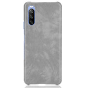 For Sony Xperia 10 III Shockproof Litchi Texture PC + PU Case(Grey)