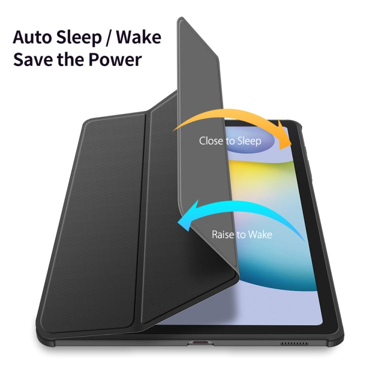 For Samsung Galaxy Tab S6 Lite 2024 / 2020 DUX DUCIS TOBY Series Antiskid PU Leather + PC + TPU Horizontal Flip Case with Holder & Pen Slot & Sleep / Wake-up Function(Black)