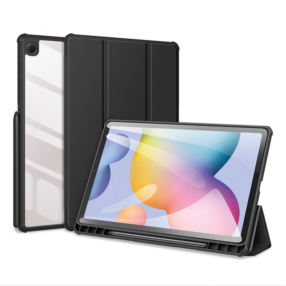 For Samsung Galaxy Tab S6 Lite 2024 / 2020 DUX DUCIS TOBY Series Antiskid PU Leather + PC + TPU Horizontal Flip Case with Holder & Pen Slot & Sleep / Wake-up Function(Black)