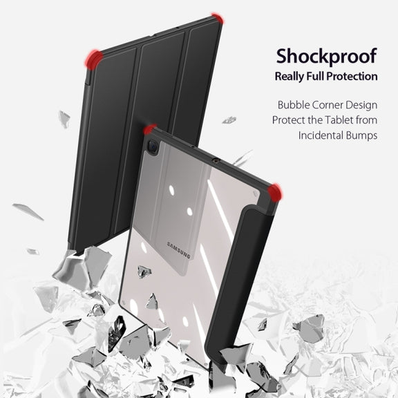 For Samsung Galaxy Tab S6 Lite 2024 / 2020 DUX DUCIS TOBY Series Antiskid PU Leather + PC + TPU Horizontal Flip Case with Holder & Pen Slot & Sleep / Wake-up Function(Black)