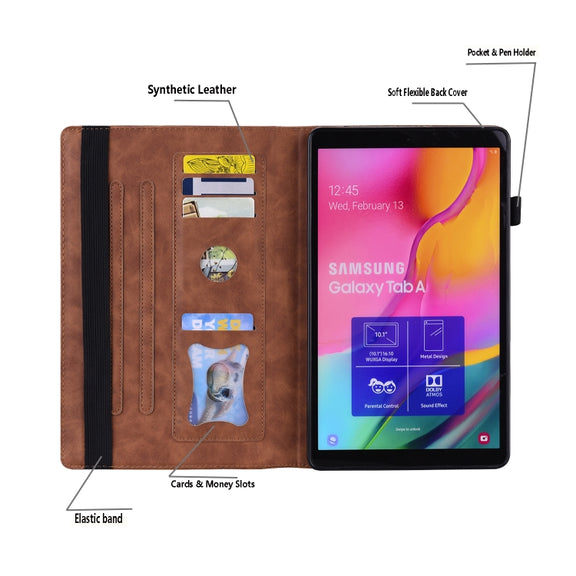 For iPad 9.7 2018 & 2017 / Pro 9.7 / Air 2 Business Shockproof Horizontal Flip Leather Case with Holder & Card Slots & Photo Frame & Pen Slot & Sleep / Wake-up Function(Brown)
