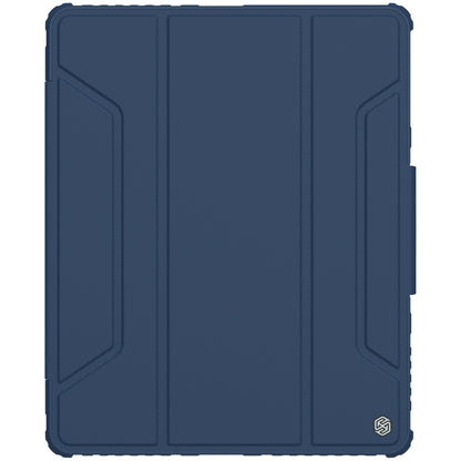 For iPad Pro 12.9 2022 / 2021 / 2020 NILLKIN Bumper Pro Horizontal Flip Leather Tablet Case with Pen Slot & Holder & Sleep / Wake-up Function (Blue) - free shipping - PMC Jewellery - Order now!