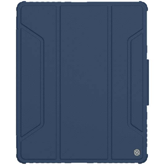 For iPad Pro 12.9 2022 / 2021 / 2020 NILLKIN Bumper Pro Horizontal Flip Leather Tablet Case with Pen Slot & Holder & Sleep / Wake-up Function (Blue) - free shipping - PMC Jewellery - Order now!