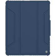 For iPad Pro 12.9 2022 / 2021 / 2020 NILLKIN Bumper Pro Horizontal Flip Leather Tablet Case with Pen Slot & Holder & Sleep / Wake-up Function (Blue)