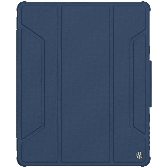 For iPad Pro 12.9 2022 / 2021 / 2020 NILLKIN Bumper Pro Horizontal Flip Leather Tablet Case with Pen Slot & Holder & Sleep / Wake-up Function (Blue)