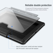 For iPad Pro 12.9 2022 / 2021 / 2020 NILLKIN Bumper Pro Horizontal Flip Leather Tablet Case with Pen Slot & Holder & Sleep / Wake-up Function (Blue)