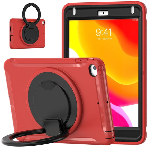 Shockproof TPU + PC Protective Case with 360 Degree Rotation Foldable Handle Grip Holder & Pen Slot For iPad mini 5 / 4(Red)