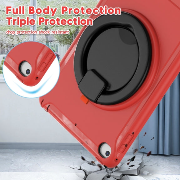 Shockproof TPU + PC Protective Case with 360 Degree Rotation Foldable Handle Grip Holder & Pen Slot For iPad mini 5 / 4(Red)