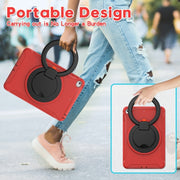 Shockproof TPU + PC Protective Case with 360 Degree Rotation Foldable Handle Grip Holder & Pen Slot For iPad mini 5 / 4(Red)