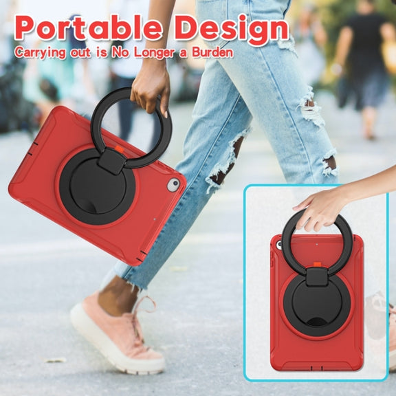Shockproof TPU + PC Protective Case with 360 Degree Rotation Foldable Handle Grip Holder & Pen Slot For iPad mini 5 / 4(Red)